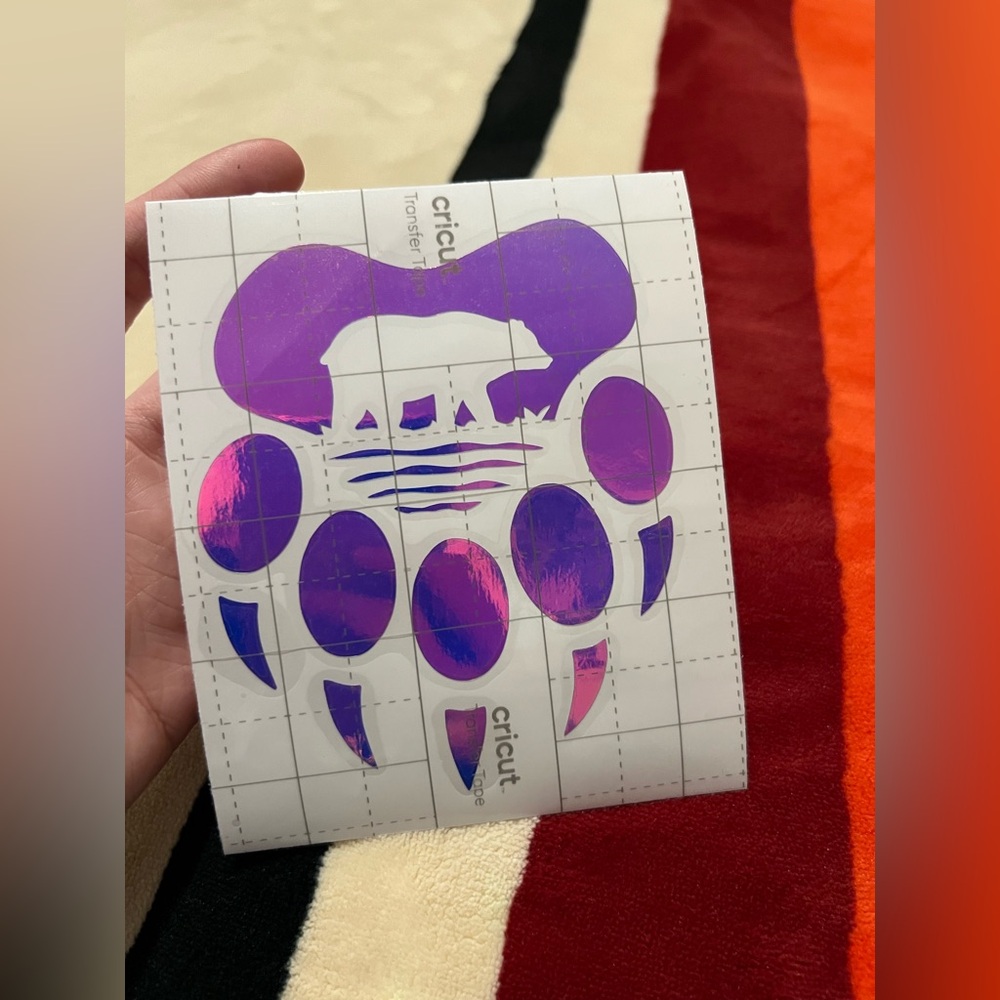 Holographic Bear Paw Vinyl Decal 🐻